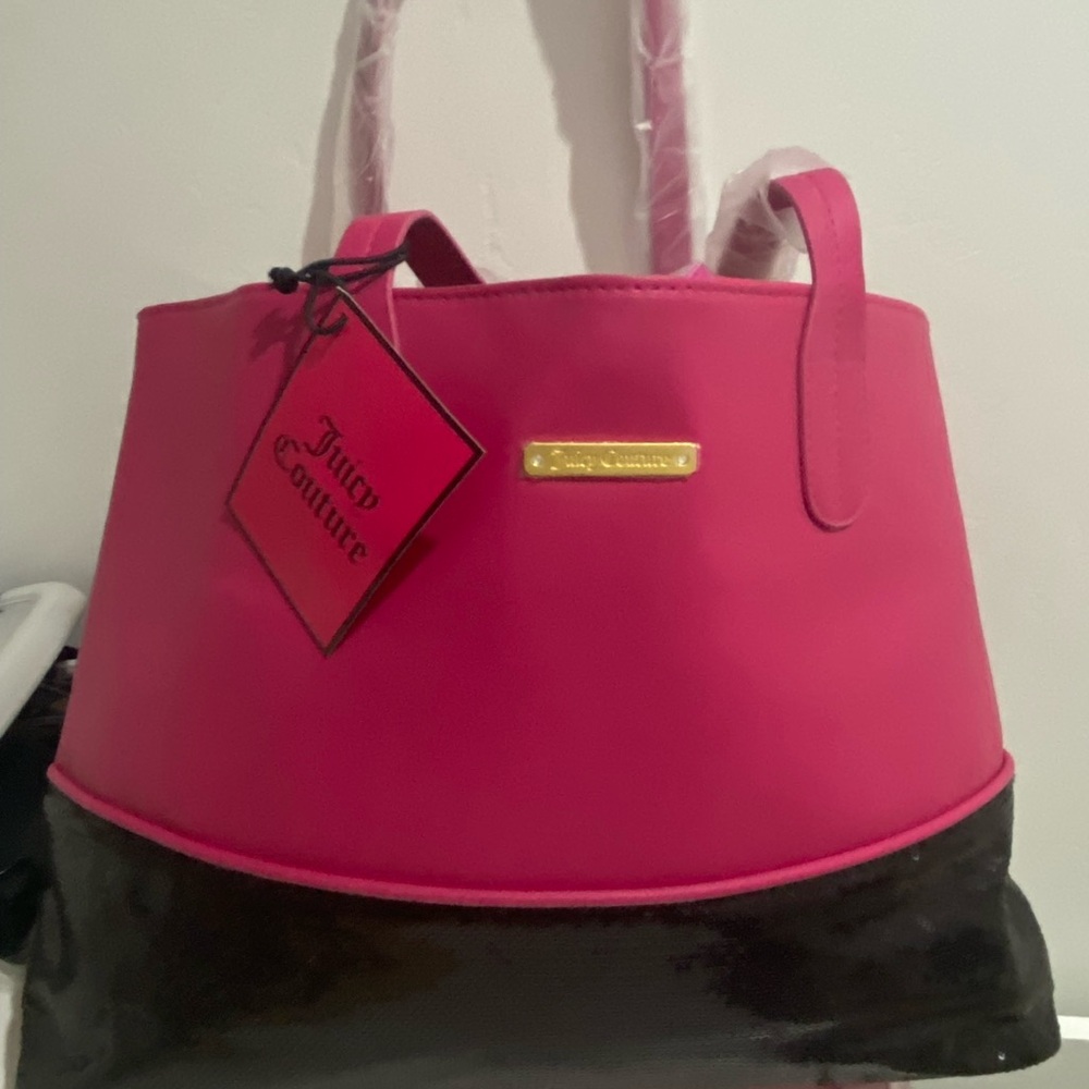 Juicy Couture Pink and Black Women's Bag